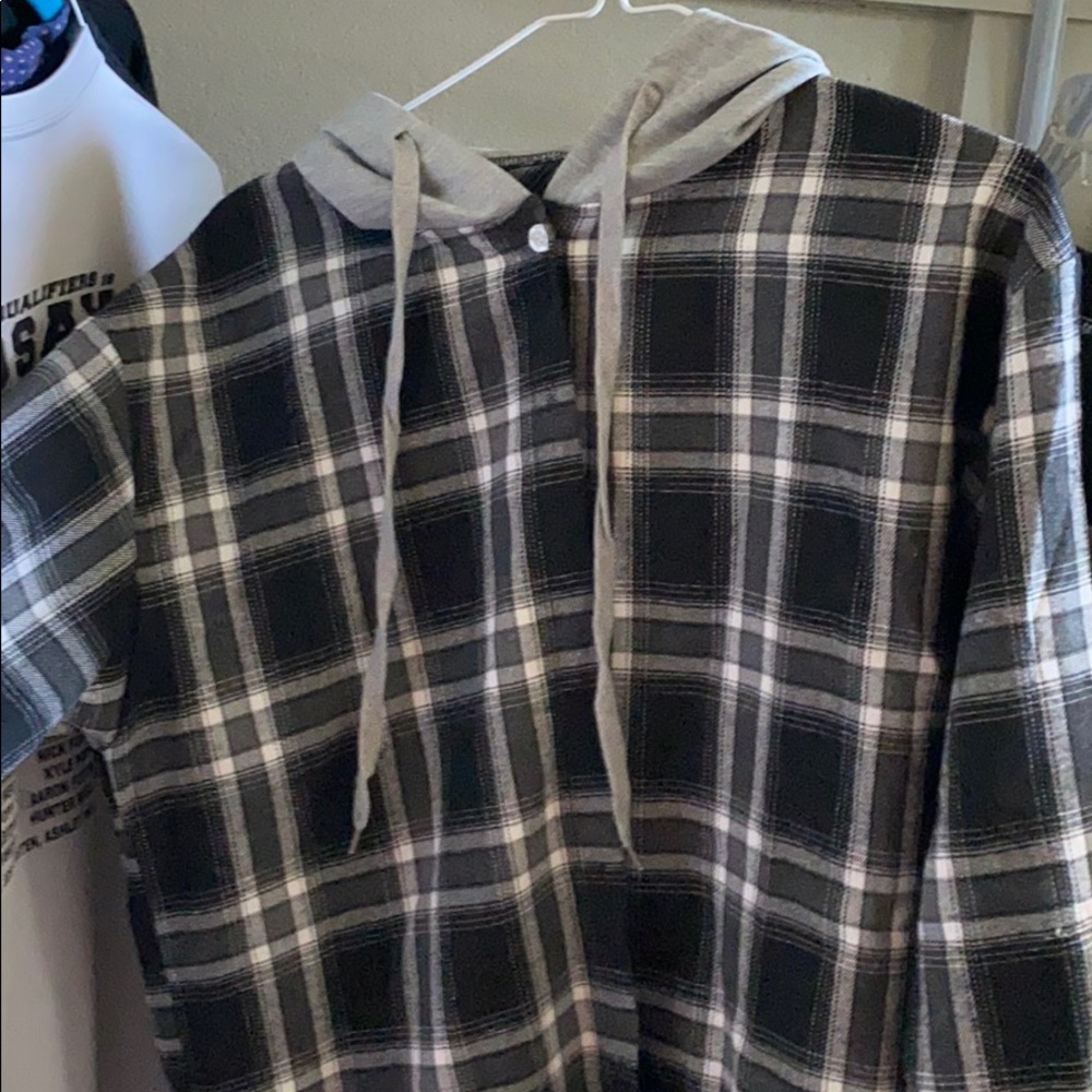 flannel hoodie